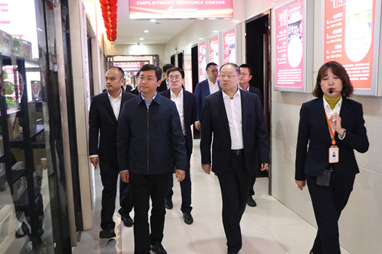 巩义市景晓明副市长一行参观调研安徽新东方烹饪高级技工学校